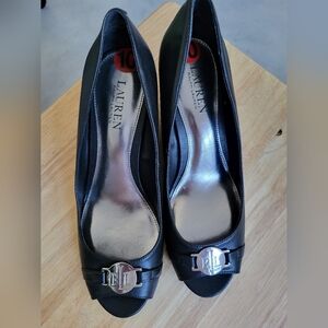 NWT Black Ralph Lauren wedges